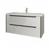 Тумба под раковину Marsan Louise 700 МДФ белый/графит Louise700w/g