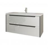 Тумба под раковину Marsan Louise 800 МДФ белый/графит Louise800w/g