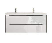 Тумба під раковину Marsan Louise 1200 МДФ білий/графіт Louise1200w/g