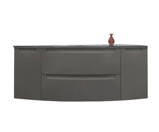 Тумба под раковину Marsan Madeleine-2 1200 МДФ графит Madeleine1-1200graphite