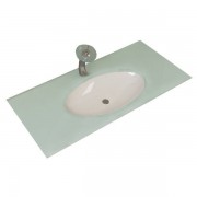 Раковина для ванной Marsan Элис со стеклянной  столешницей для тумбы 750 белый ЭЛИС75