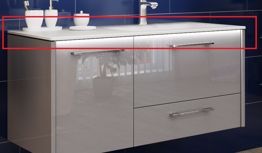 Раковина для ванной Marsan Квадро 1100 врезная правая/левая акриловый камень белый матовый Квадро1100акрил