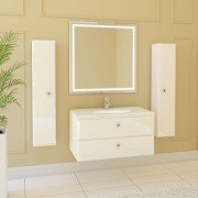 Раковина для ванної Marsan Еліс врізна для тумби 900 акриловий камінь білий матовий ЭЛИС900АКРИЛ