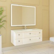 Раковина для ванної Marsan Еліс врізна для тумби 1200 акриловий камінь білий матовий ЭЛИС1200АКРИЛ