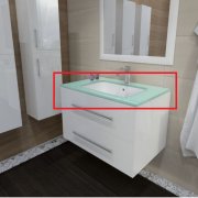 Раковина для ванної Marsan Квадро 750 врізна скло Квадро750стекло