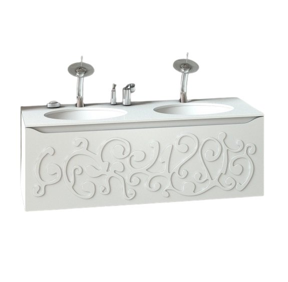 Тумба под раковину Marsan Marsel 1500 МДФ белый Marsel1500white