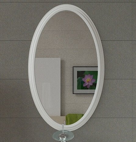 Зеркало для ванной Marsan Marsel 100х60 см универсальное белый Marsel100х60