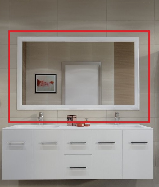 Зеркало для ванной Marsan Gabrielle 80x150 универсальное белый Gabrielle80x150белый