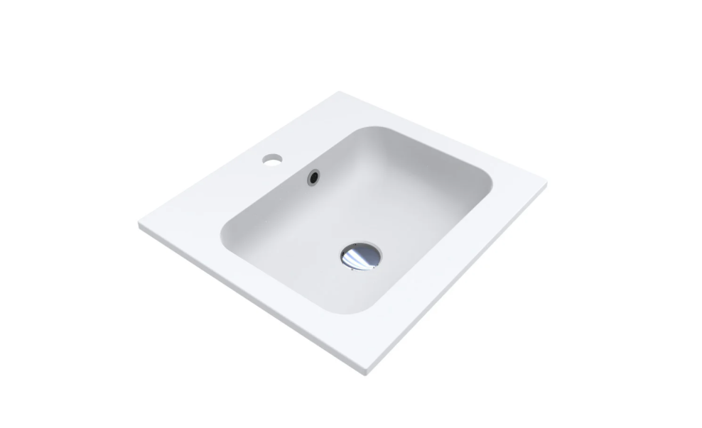 Раковина для ванной Miraggio Della 500 врезная с отверстием под смеситель белый матовый  0000175