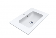 Раковина для ванной Miraggio Della 700 врезная с отверстием под смеситель белый матовый 0000179