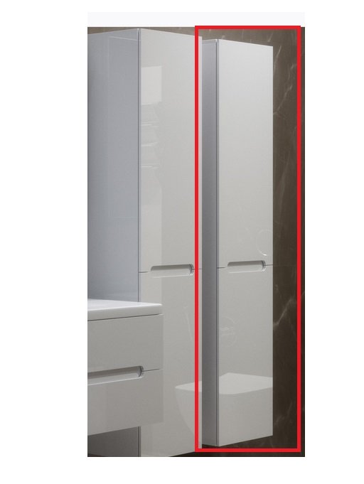 Пенал для ванной Marsan Modeste 35х160 см МДФ белый Modeste35х160white