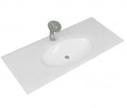 Раковина для ванної Marsan Еліс глянець зі стільницею акриловий камінь матова 1200 білий ЭЛИС120АКРИЛ