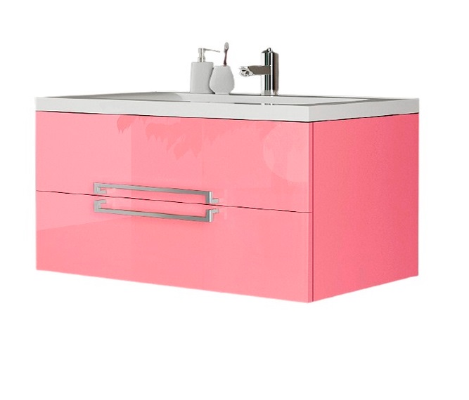Тумба під раковину Marsan Monique 1000 МДФ рожевий Monique1000pink