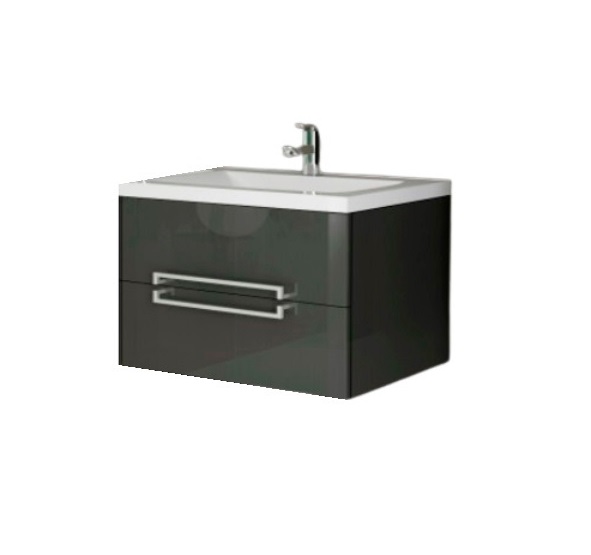 Тумба під раковину Marsan Monique 800 МДФ графіт Monique800graphite