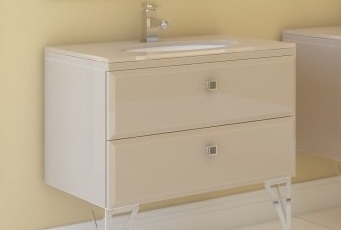 Тумба под раковину Marsan Shantal 750 МДФ капучино глянец SHANTAL750капучино