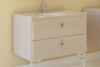 Тумба под раковину Marsan Shantal 750 МДФ капучино глянец SHANTAL750капучино