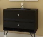 Тумба под раковину Marsan Shantal 900 МДФ черный глянец SHANTAL900черный