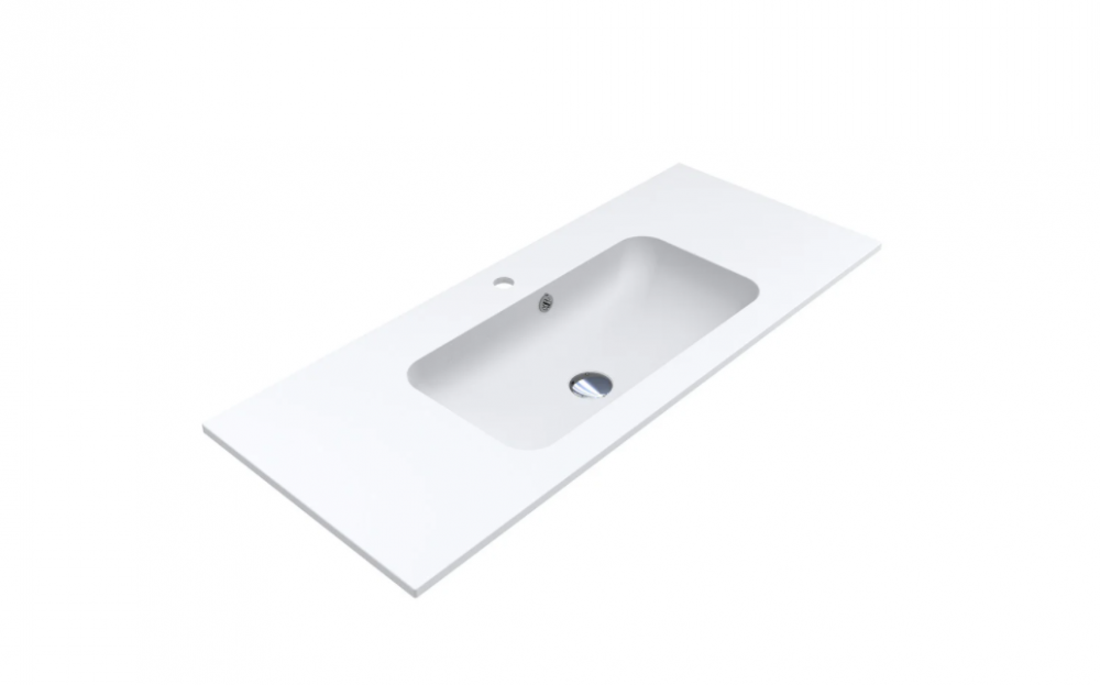 Раковина для ванной Miraggio Della 1100 врезная с отверстием под смеситель белый матовый 0000171