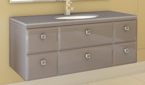 Тумба під раковину Marsan Shantal 1200 МДФ Бісмарк глянець SHANTAL1200бисмарк