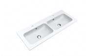 Раковина для ванной Miraggio Della 1100-2 врезная с отверстием под смеситель белый матовый 0000169