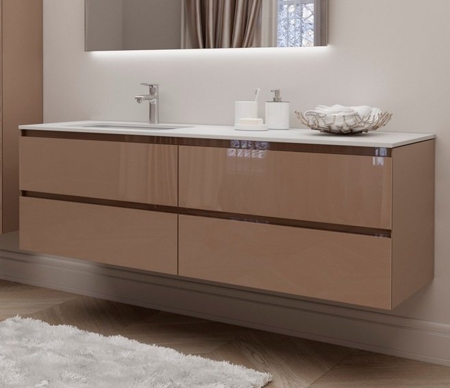 Тумба під раковину Marsan Nikolet 1400 МДФ капучино Nikolet5-1400cappuccino