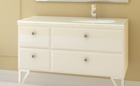 Тумба під раковину Marsan Shantal 1100 права/ліва МДФ Білий глянець SHANTAL1100белый