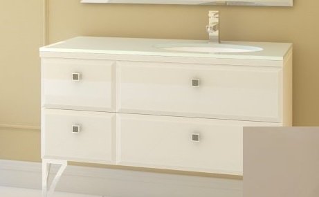 Тумба под раковину Marsan Shantal 1100 правая/левая МДФ капучино глянец SHANTAL1100капучино