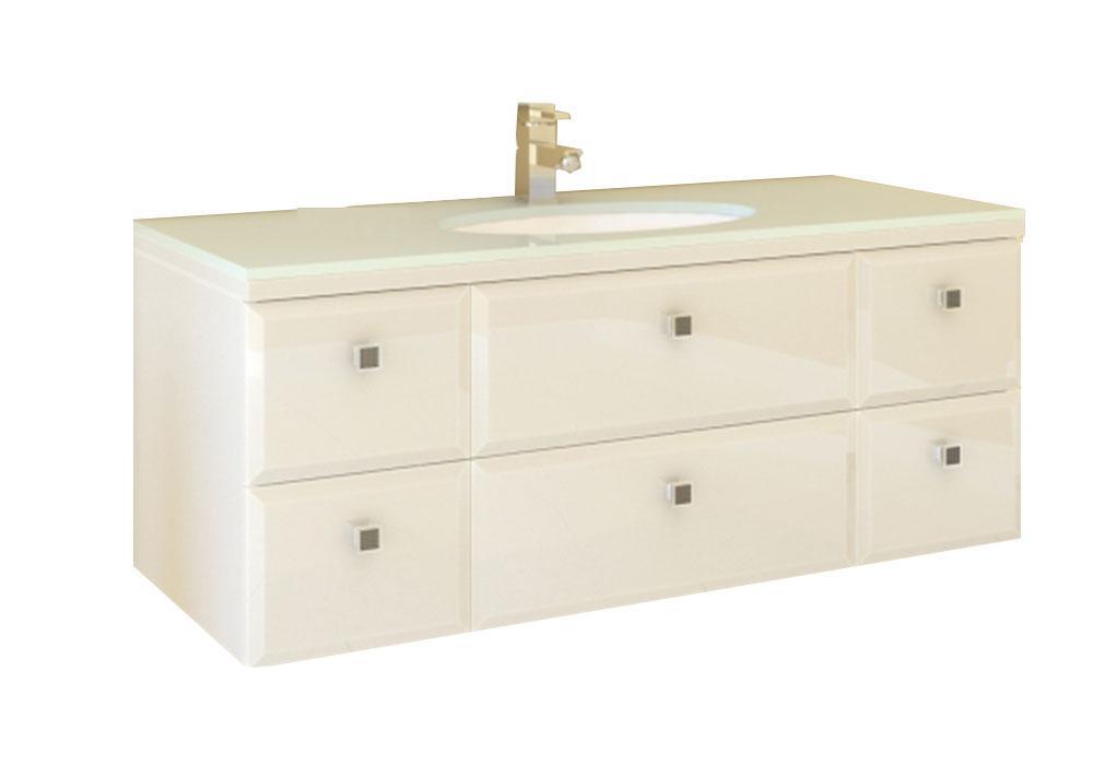 Тумба під раковину Marsan Shantal 1200 МДФ білий глянець SHANTAL1200белый