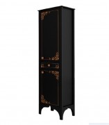 Пенал для ванной Marsan Jacqueline 49х180 см дерево/МДФ черный/золото Jacqueline490blackg