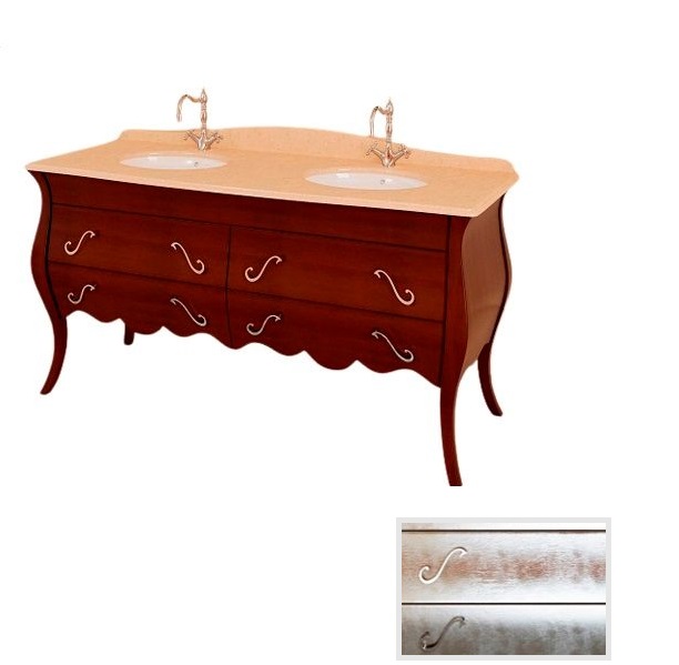 Тумба під раковину Marsan Dianne 1600 дерево/МДФ срібло Dianne1600silver