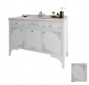 Тумба під раковину Marsan Jacqueline 1200 дерево/МДФ білий/золото Jacqueline1200whiteg