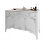Тумба под раковину Marsan Jacqueline 1200 дерево/МДФ белый/серебро Jacqueline1200whites