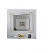 Дзеркало для ванної Marsan Jacqueline 90х110 см білий/золото Jacqueline90х110whiteg