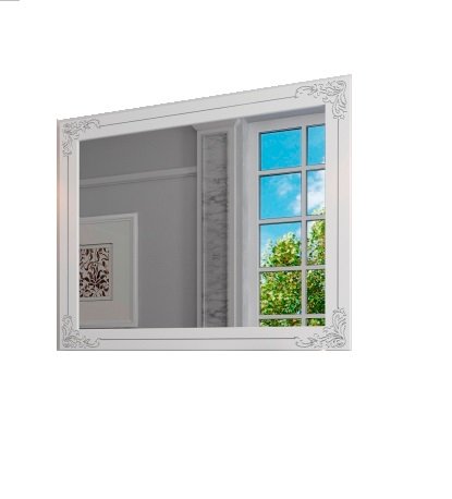 Дзеркало для ванної Marsan Jacqueline 90х110 см білий/срібло Jacqueline90х110whites
