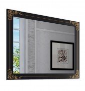 Дзеркало для ванної Marsan Jacqueline 90х110 см чорний/золото Jacqueline90х110blackg