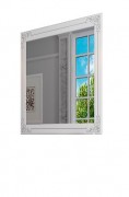 Дзеркало для ванної Marsan Jacqueline 92х70 см білий/срібло Jacqueline92х70whites