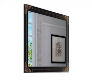 Зеркало для ванной Marsan Jacqueline 92х70 см черный/золото Jacqueline92х70blackg