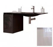 Консоль c раковиной Marsan Nikolet 110х50 МДФ белый/раковина акриловый камень Nikolet2-110х50white