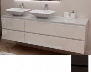 Тумба под раковину Marsan Nikolet 1800 МДФ графит Nikolet1800graphite