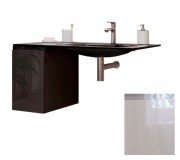 Консоль c раковиной Marsan Nikolet 110х50 МДФ белый/стеклянная раковина Nikolet110х50white