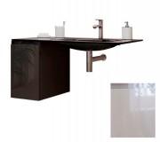 Консоль з раковиною  Marsan Nikolet 110х50 МДФ білий/скляна раковина Nikolet110х50white