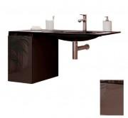 Консоль c раковиной Marsan Nikolet 110х50 МДФ бисмарк/стеклянная раковина Nikolet110х50bismarck