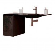 Консоль для раковины Marsan Nikolet 100х50 МДФ графит/столешница акриловый камень Nikolet2-100х50graphite