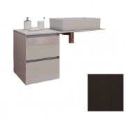 Консоль для раковины Marsan Nikolet 120х50 МДФ графит/столешница стекло Nikolet120х50graphite