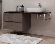 Консоль для раковины Marsan Nikolet 130х50 МДФ бисмарк/столешница стекло Nikolet130х50bismarck