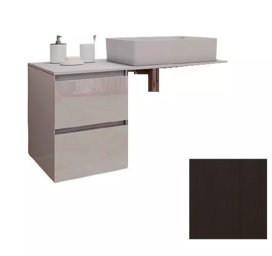 Консоль для раковины Marsan Nikolet 150х50 МДФ графит/столешница стекло Nikolet150х50graphite