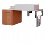 Консоль для раковины Marsan Oscar 100х50 МДФ капучино/столешница стекло Oscar100х50cappuccino