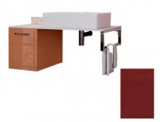 Консоль для раковины Marsan Oscar 100х50 МДФ кармин/столешница акриловый камень Oscar2-100х50karmin