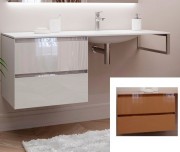 Консоль з раковиною Marsan Nikolet 140х50 МДФ капучино/раковина акриловий камінь Nikolet4-140х50cappuccino