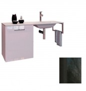 Консоль с раковиной Marsan Oscar 110х50 МДФ черный/стеклянная раковина Oscar110х50black